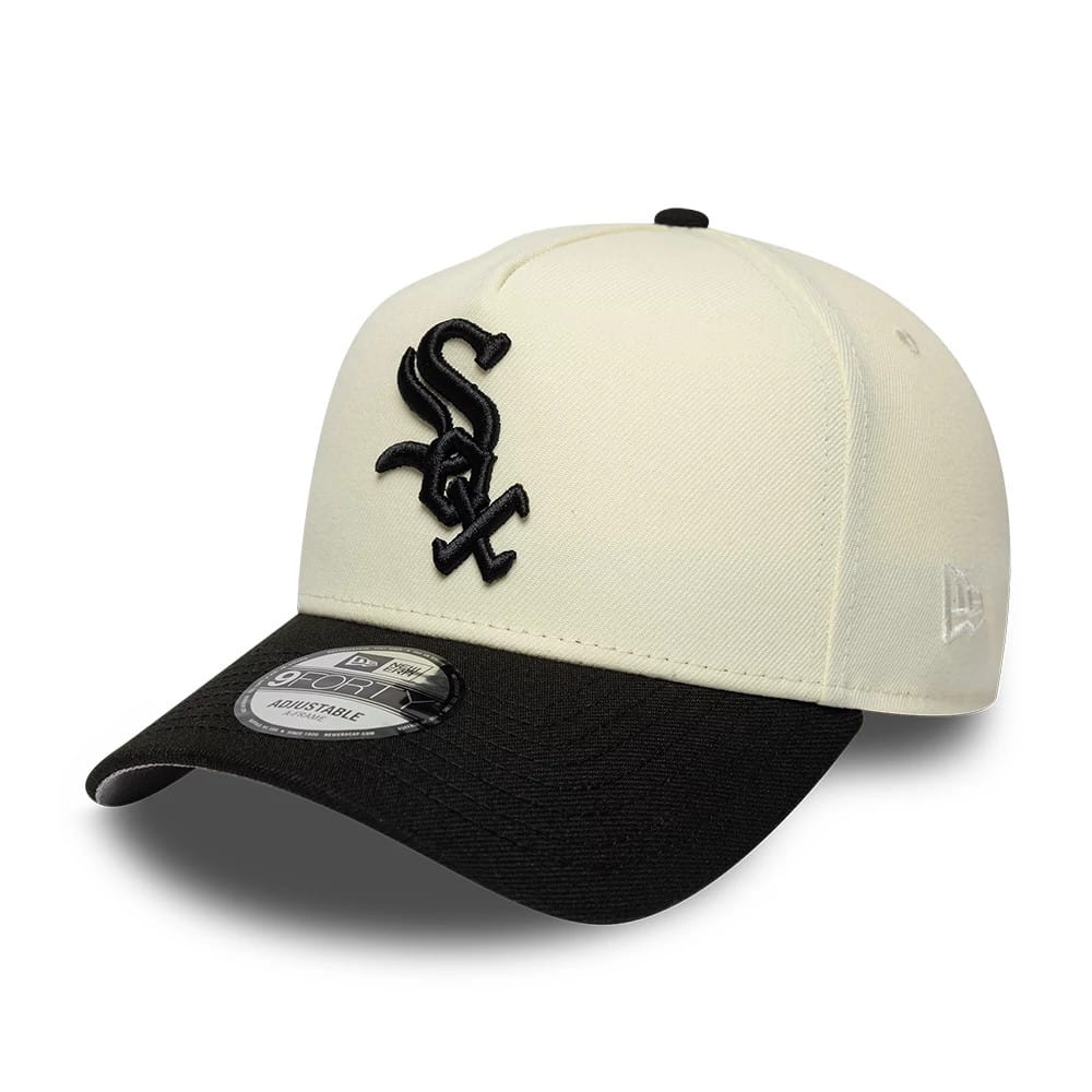 Pictured is this MLB Cooperstown Chicago White Sox 9FORTY A-Frame cap in white & black. 4