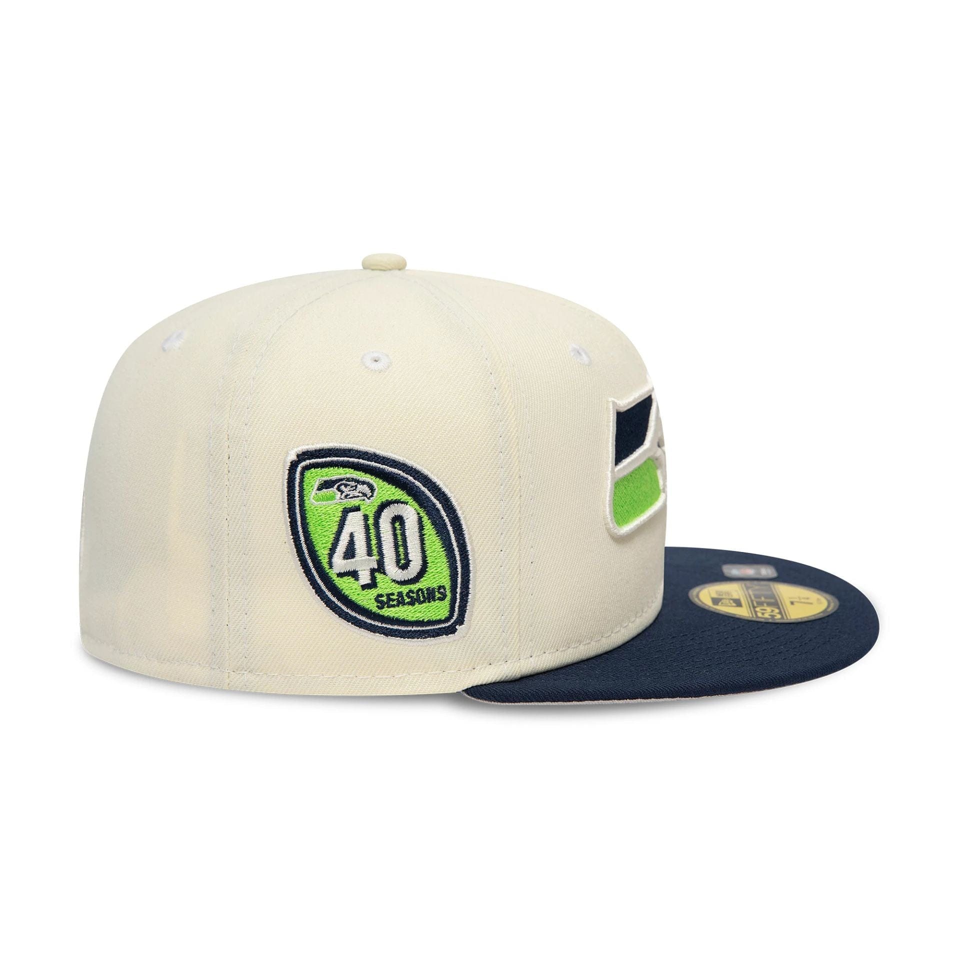 This is a Seattle Seahawks Chrome White 59FIFTY Fitted Cap 7