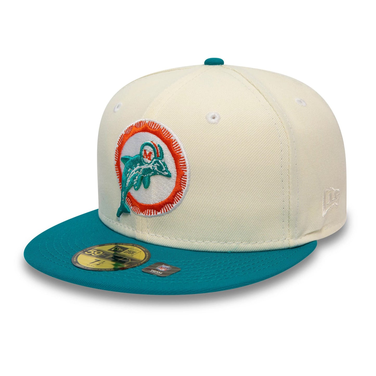 This is a Miami Dolphins City Connect White 59FIFTY Fitted Cap 4