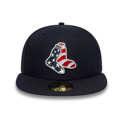 This is a Boston Red Sox Cooperstown Navy 59FIFTY Fitted Cap 3