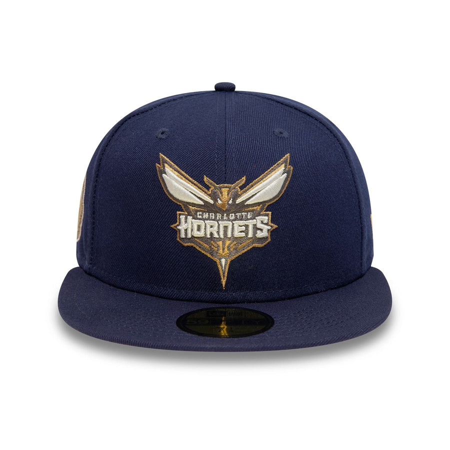 This is a Charlotte Hornets NBA Side Patch Navy 59FIFTY Fitted Cap 3