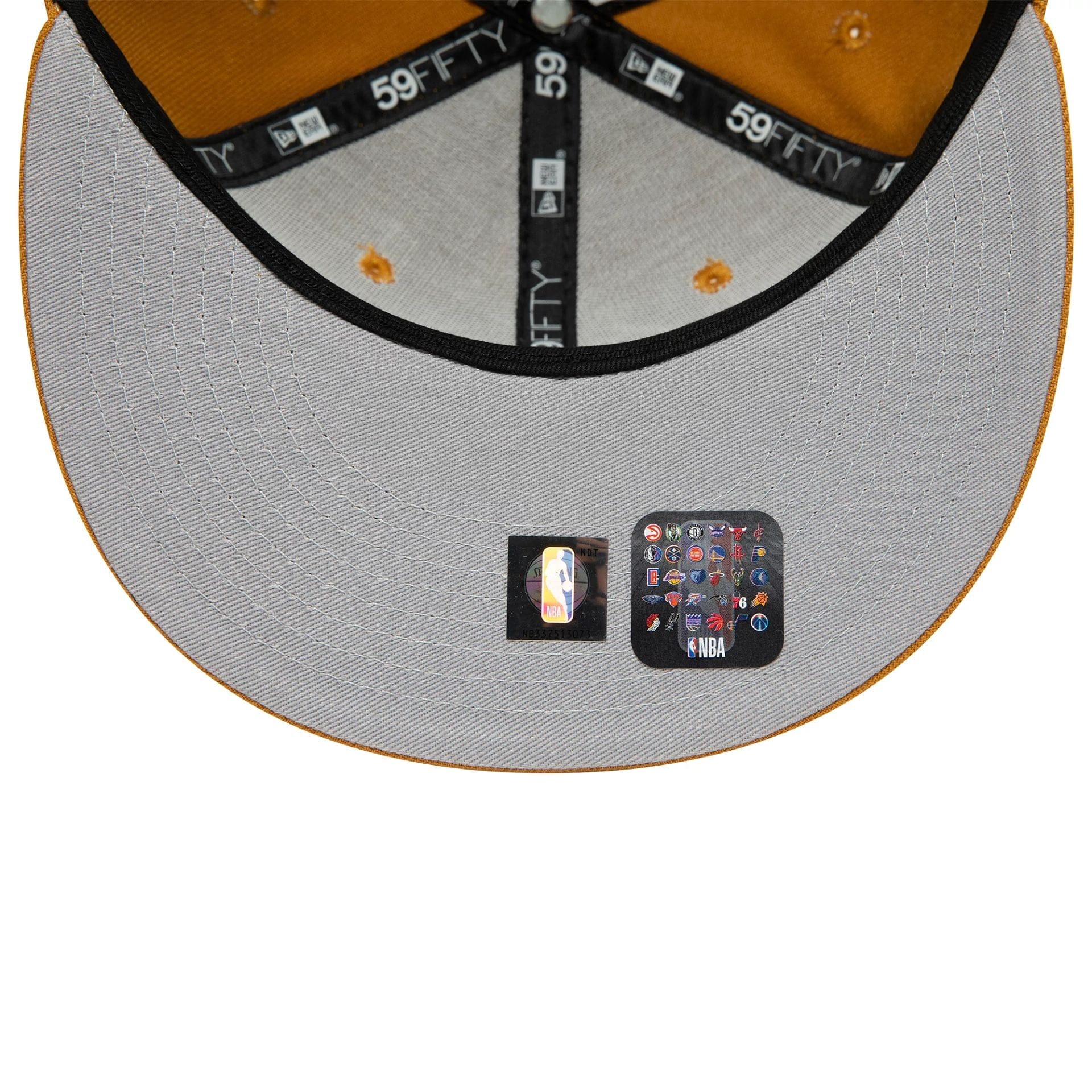 This is a Brooklyn Nets NBA Camel Beige 59FIFTY Fitted Cap 2