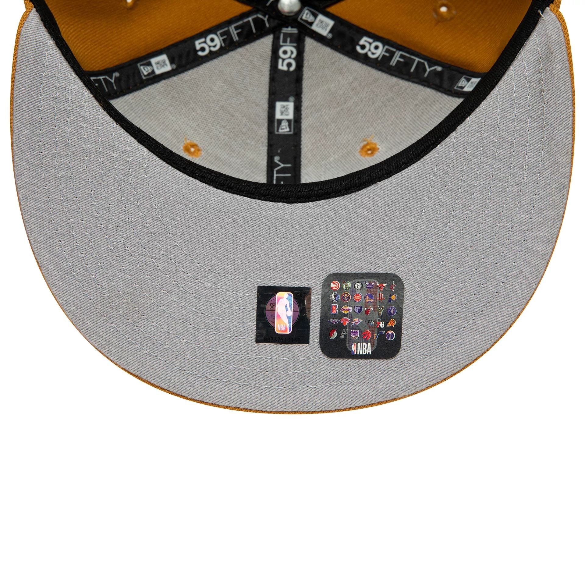 This is a Philadelphia 76ers NBA Camel Beige 59FIFTY Fitted Cap 2