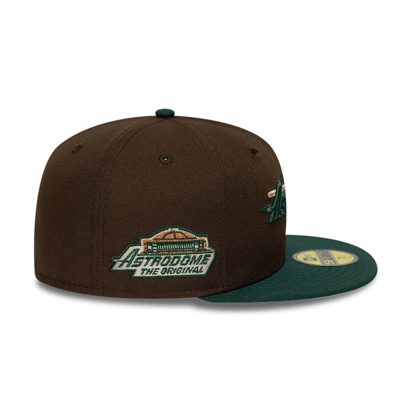 Pictured is this MLB Cooperstown Houston Astros 59FIFTY Fitted cap in dark brown. 6