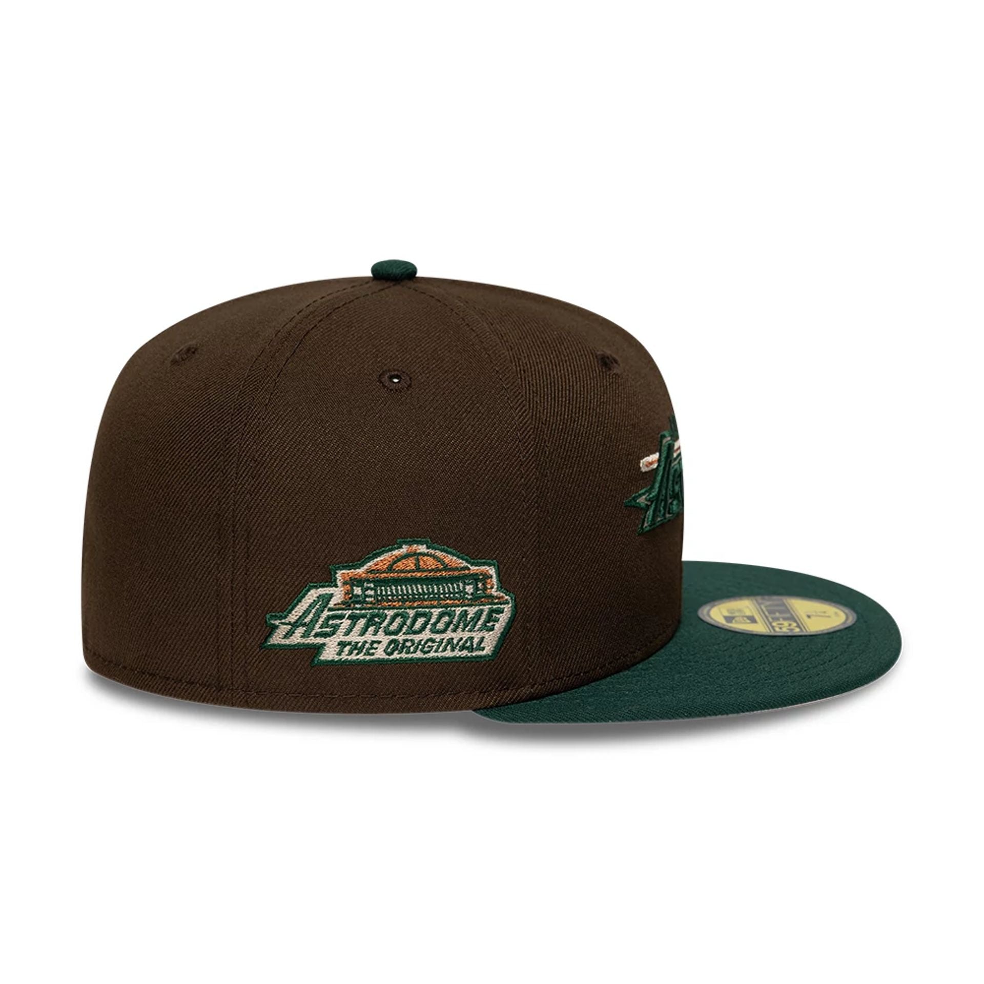 Pictured is this MLB Cooperstown Houston Astros 59FIFTY Fitted cap in dark brown. 6