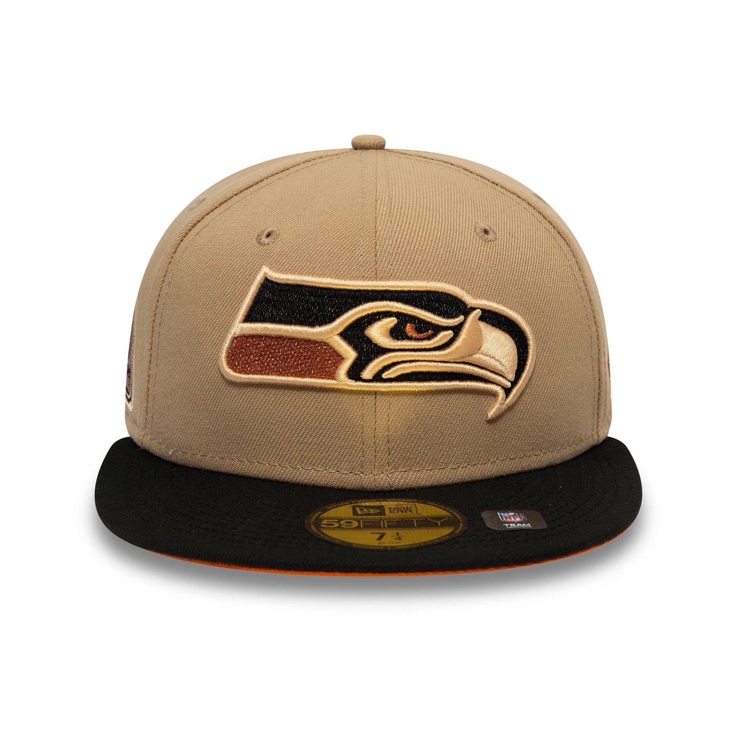 This is a Seattle Seahawks NFL Light Beige 59FIFTY Fitted Cap 3