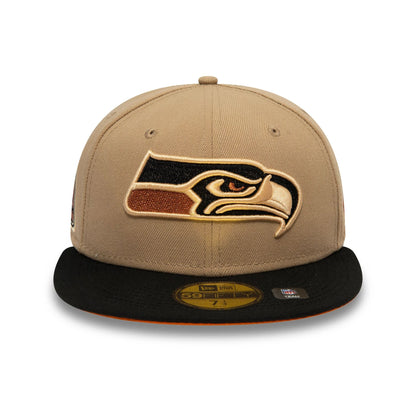 This is a Seattle Seahawks NFL Light Beige 59FIFTY Fitted Cap 3