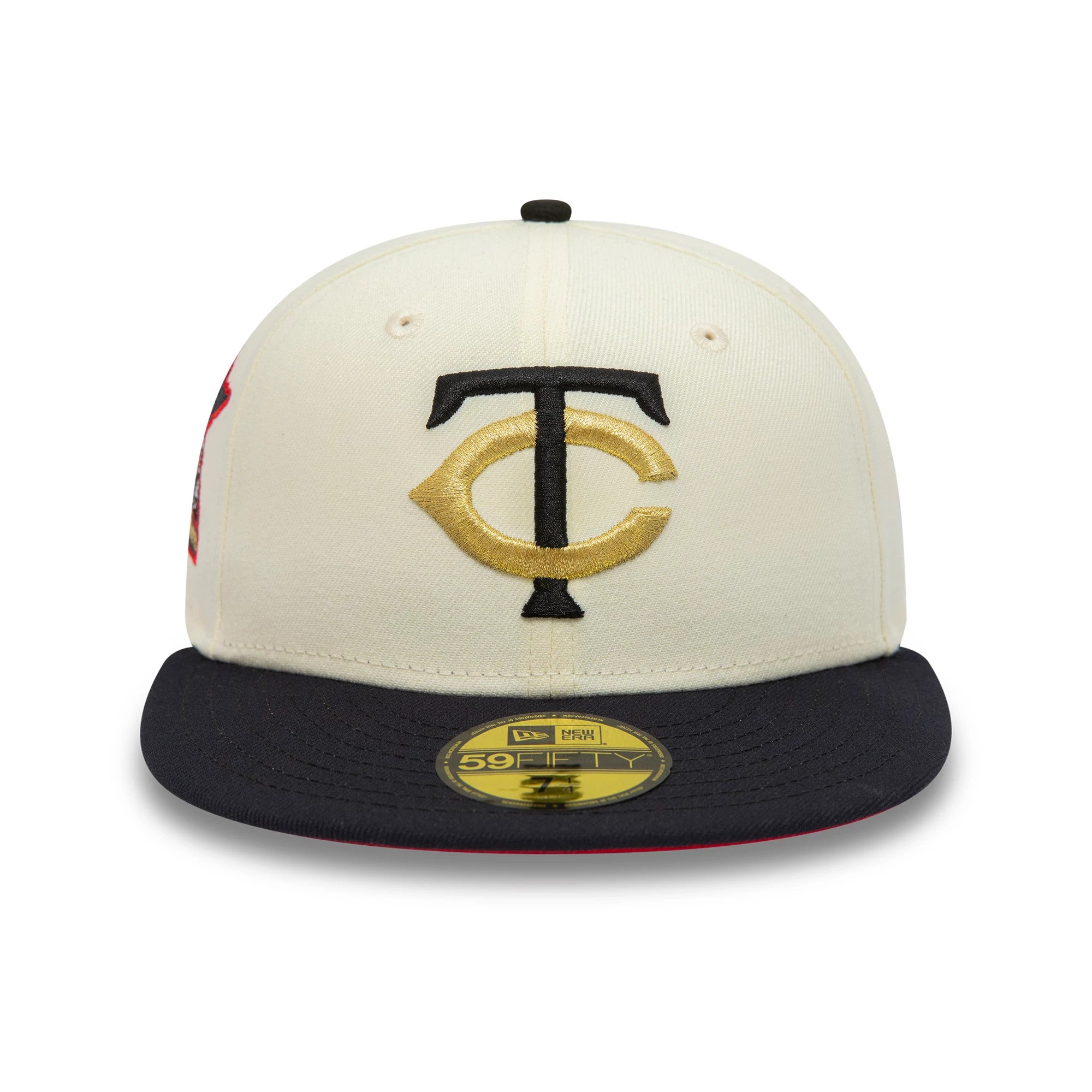 This is a Minnesota Twins MLB White 59FIFTY Fitted Cap 3
