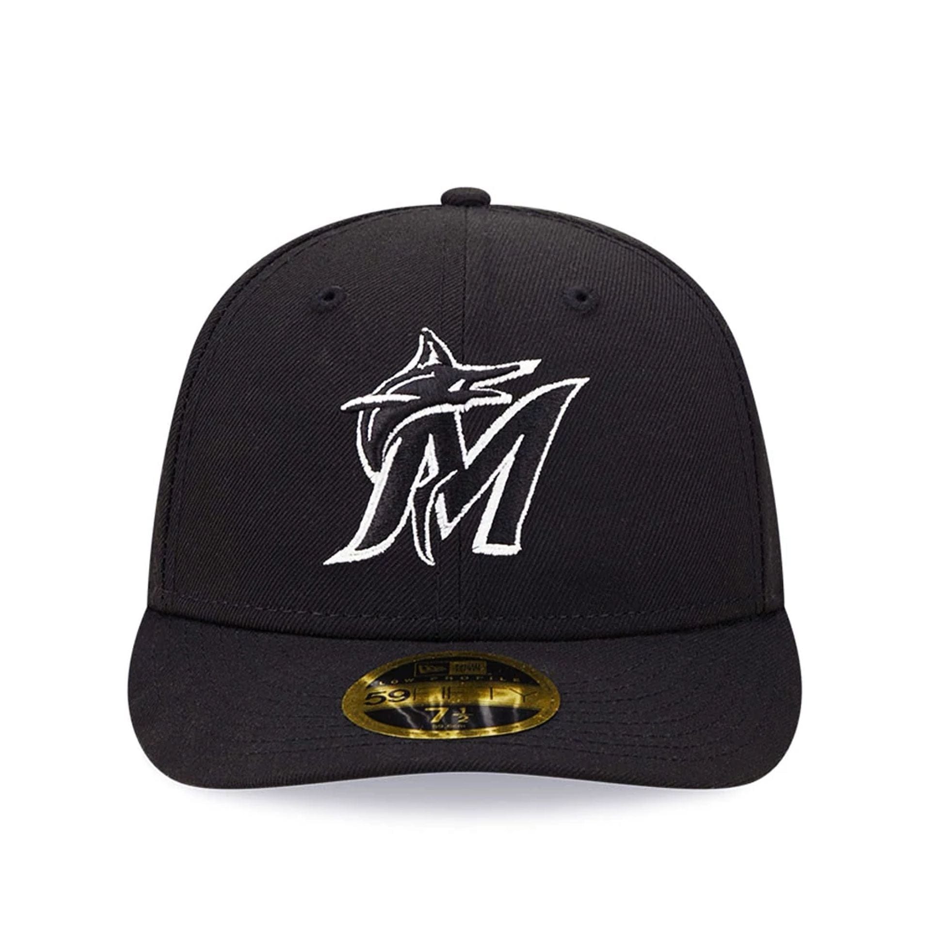This is a Miami Marlins Black Low Profile 59FIFTY Fitted Cap 3