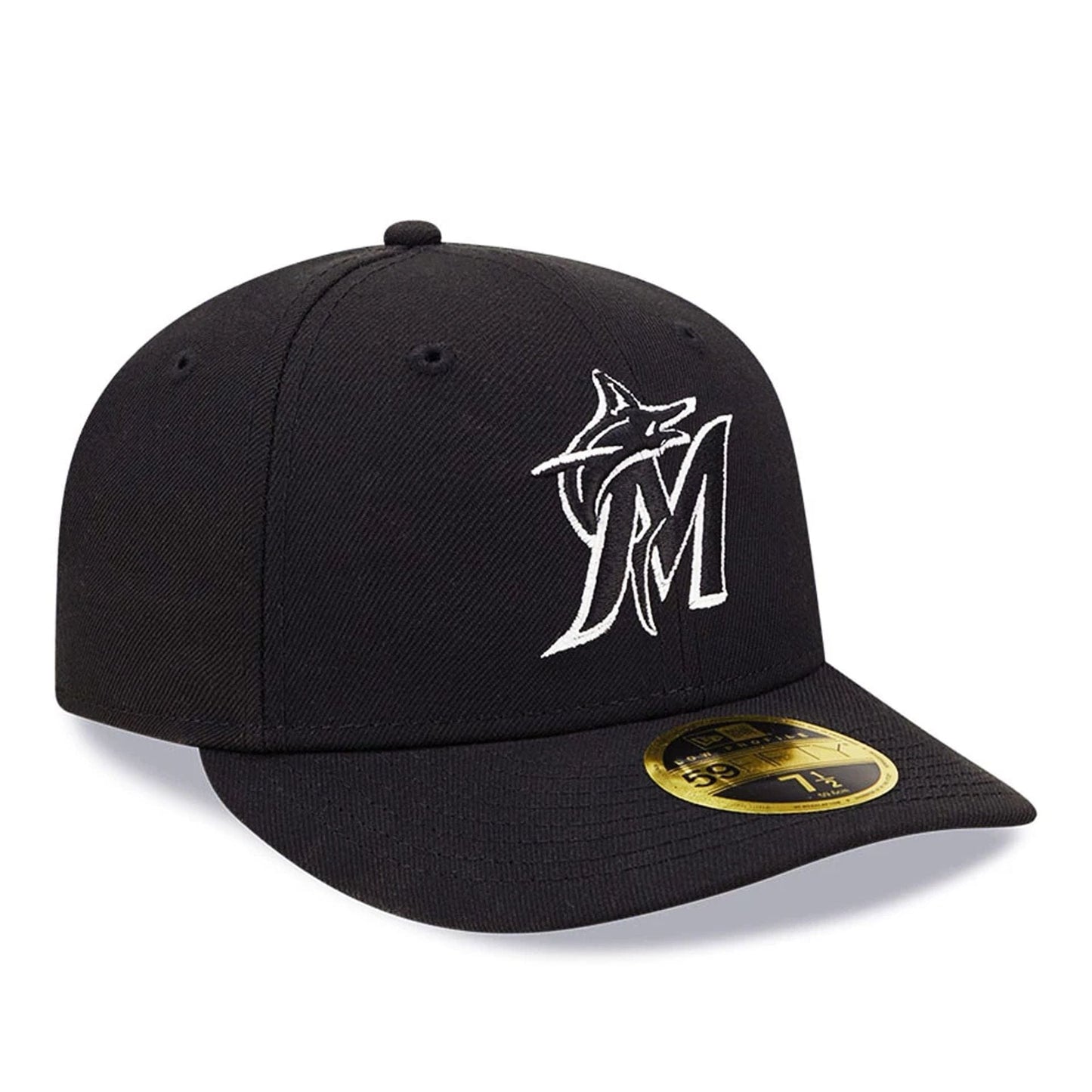 This is a Miami Marlins Black Low Profile 59FIFTY Fitted Cap 4