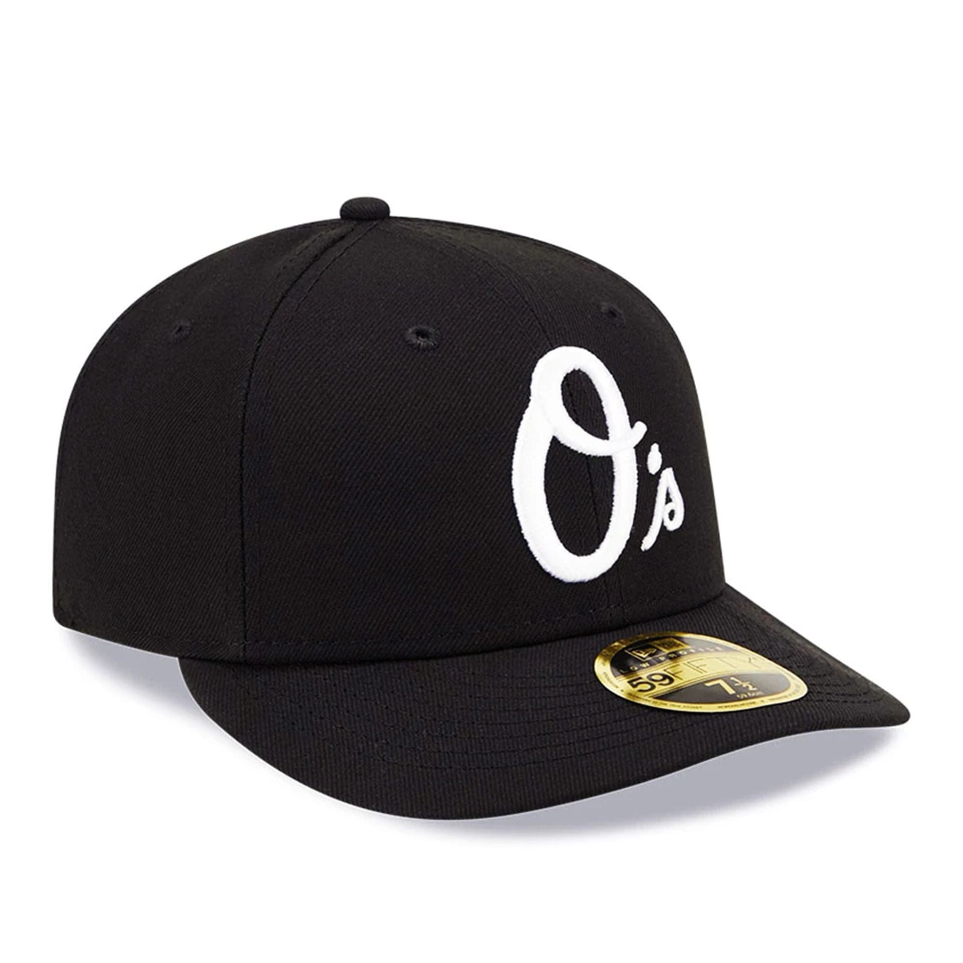Pictured is this Baltimore Orioles Black Low Profile 59FIFTY Fitted Cap 4