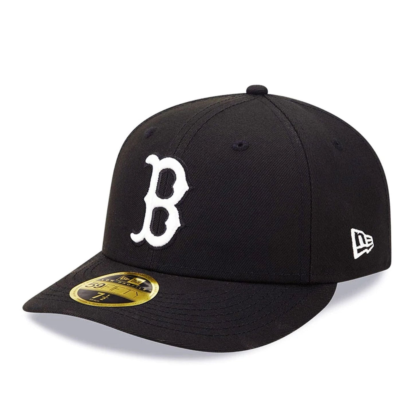 Pictured is this Boston Red Sox Black Low Profile 59FIFTY Fitted Cap 1