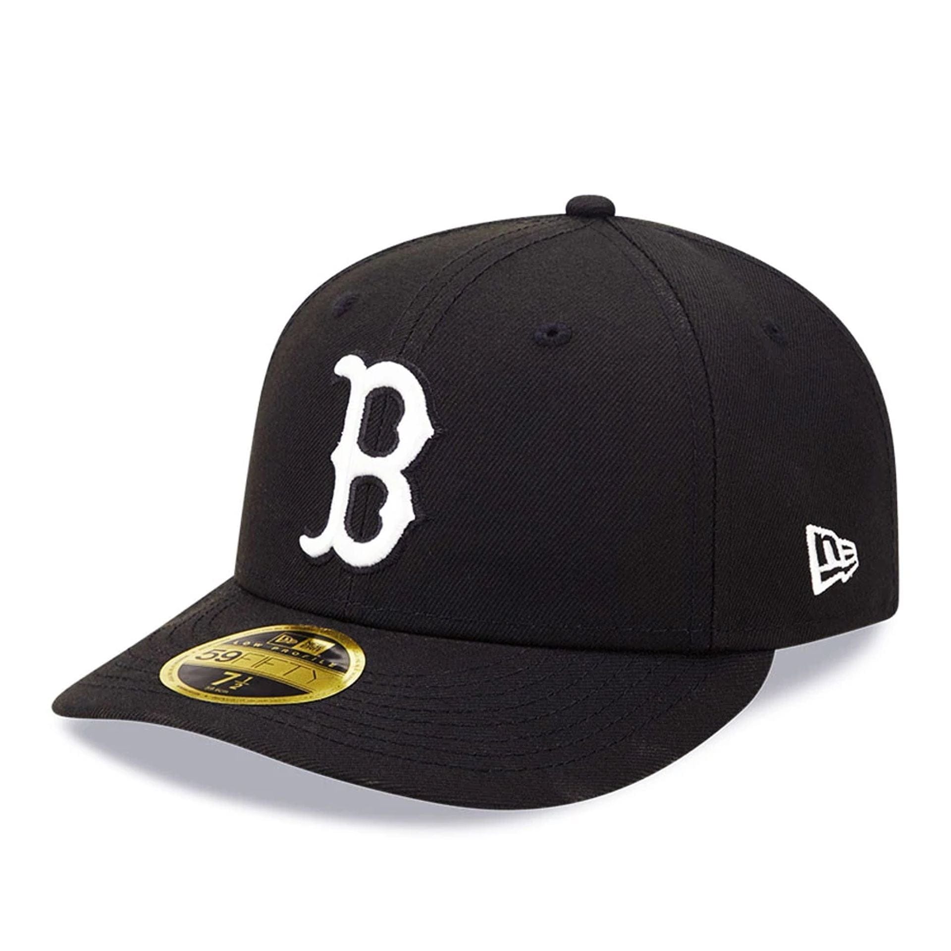 Pictured is this Boston Red Sox Black Low Profile 59FIFTY Fitted Cap 1