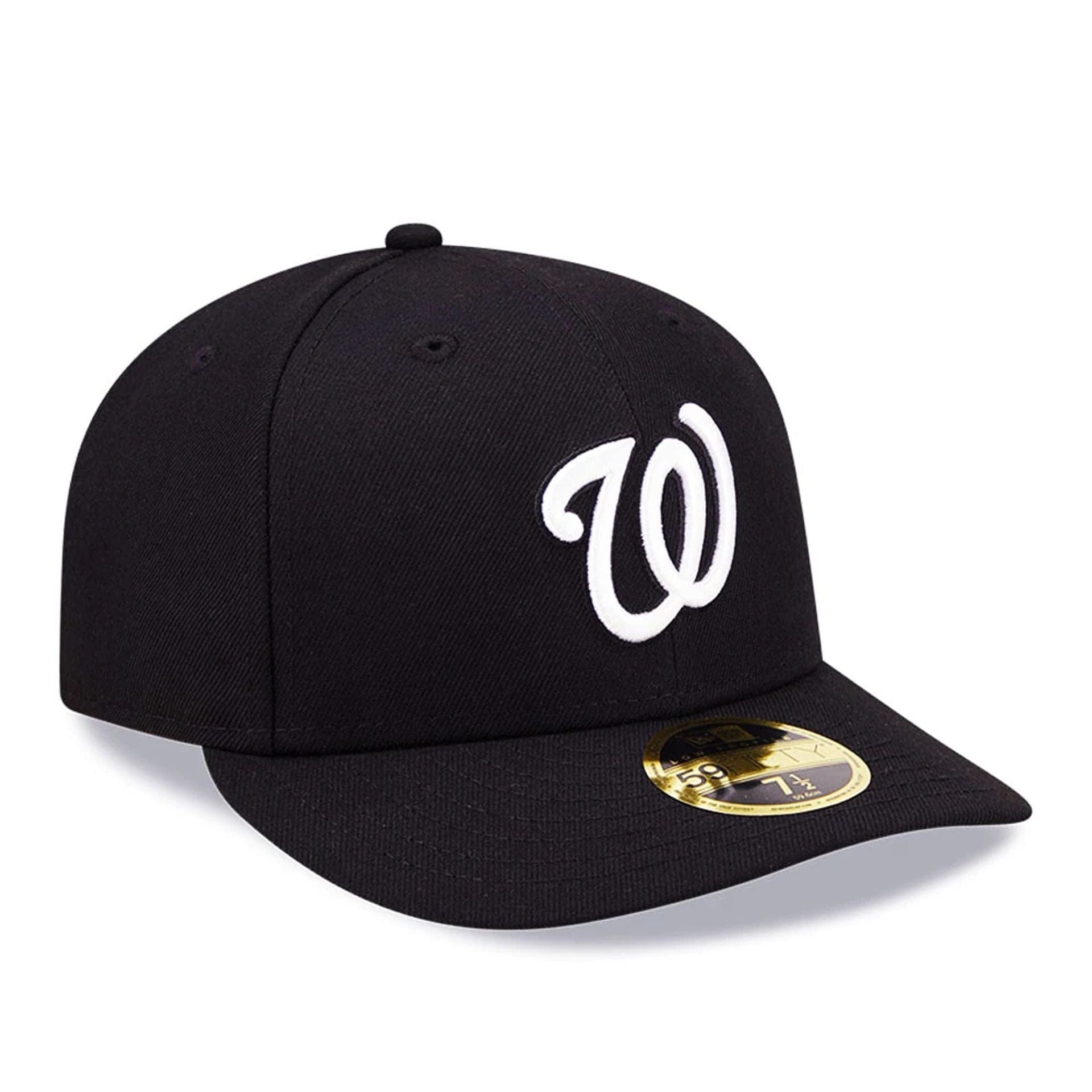 Pictured is this MLB Washington Nationals Black Low Profile 59FIFTY Fitted cap. 4