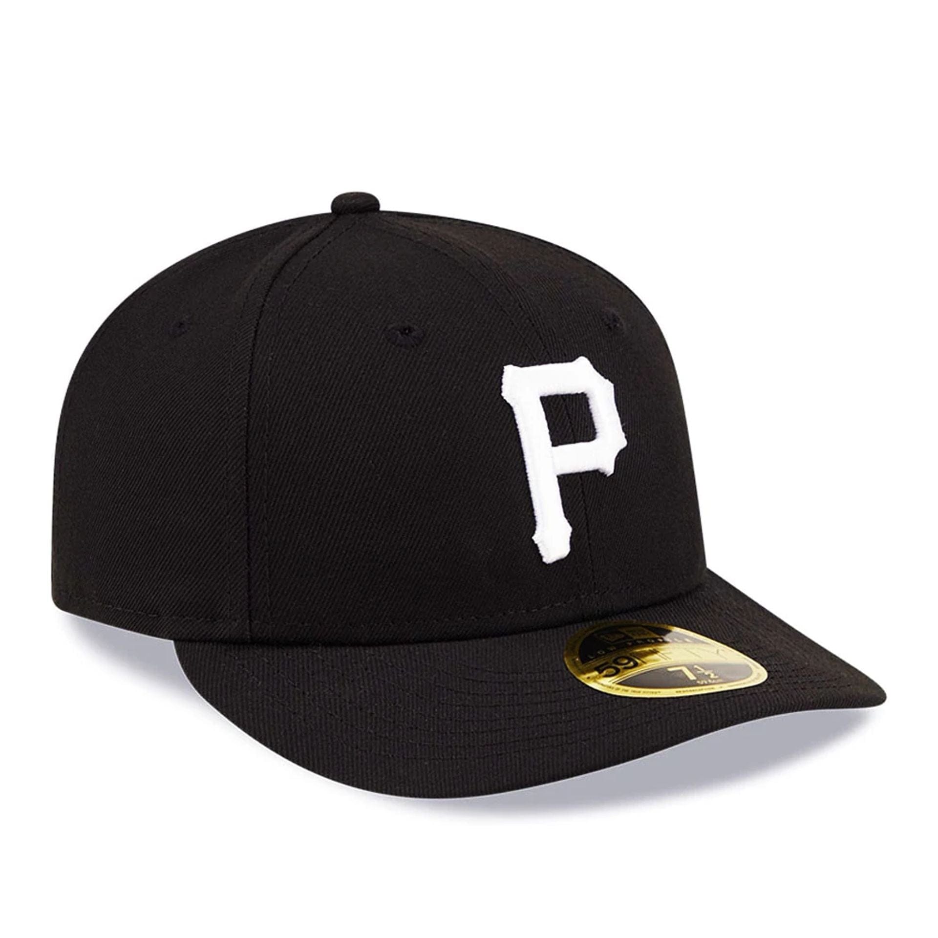 Pictured is this Pittsburgh Pirates MLB Black Low Profile 59FIFTY Fitted cap. 4
