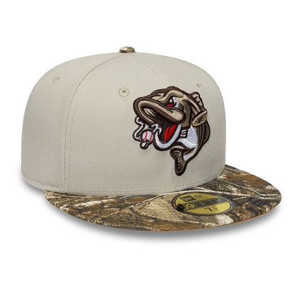 Pictured is this MiLB Hometown Gwinnett Stripers 59FIFTY Fitted cap in Beige  4