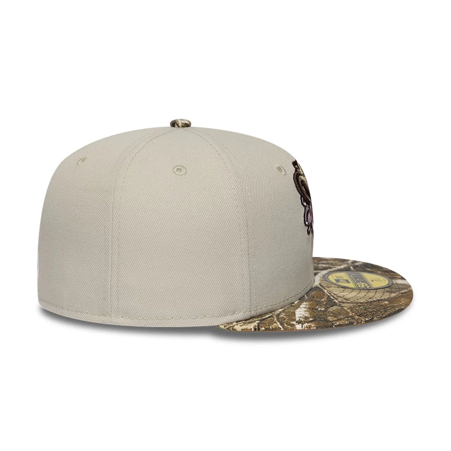 Pictured is this MiLB Hometown Gwinnett Stripers 59FIFTY Fitted cap in Beige  7