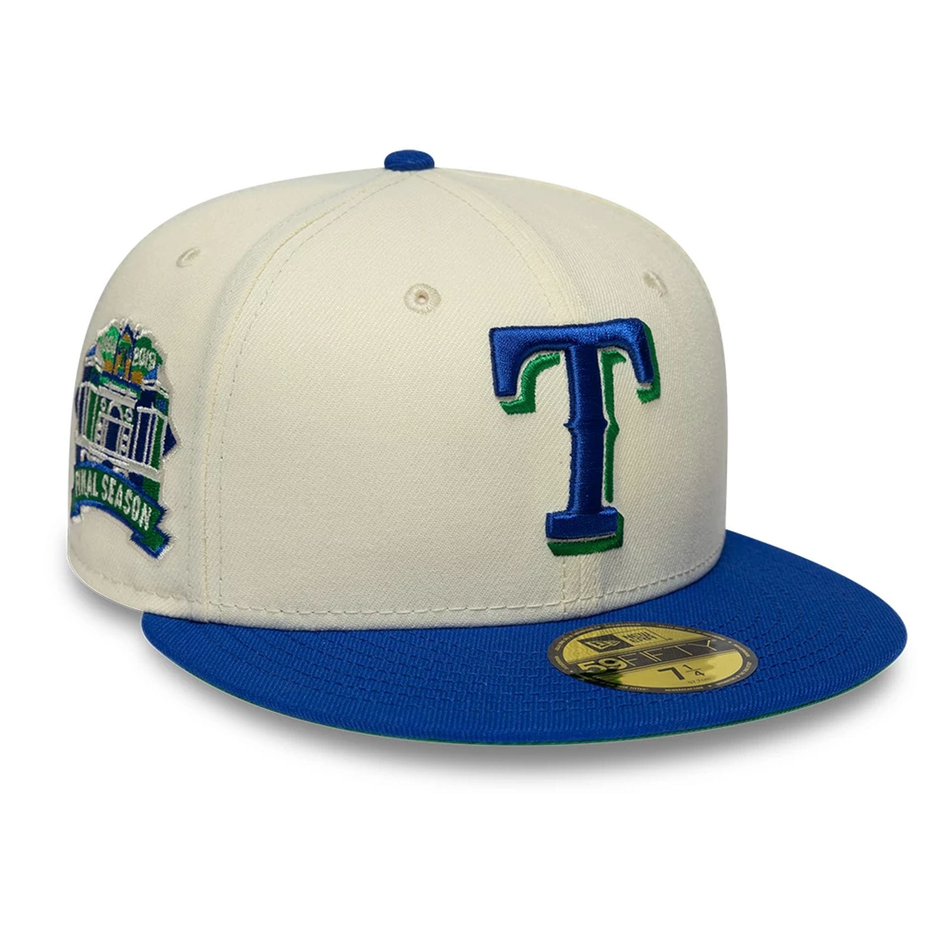 Pictured is this MLB Cooperstown Texas Rangers 59FIFTY Fitted cap in white. 1