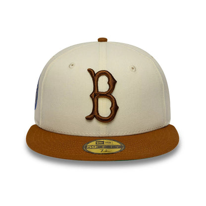 Pictured is this MLB Cooperstown Jackie Robinson Brooklyn Dodgers 59FIFTY Fitted cap in white. 3