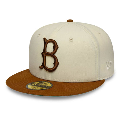 Pictured is this MLB Cooperstown Jackie Robinson Brooklyn Dodgers 59FIFTY Fitted cap in white. 4