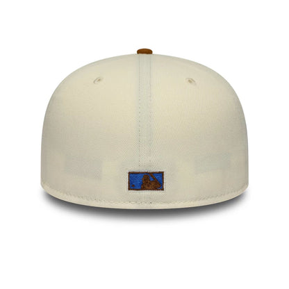 Pictured is this MLB Cooperstown Jackie Robinson Brooklyn Dodgers 59FIFTY Fitted cap in white. 5