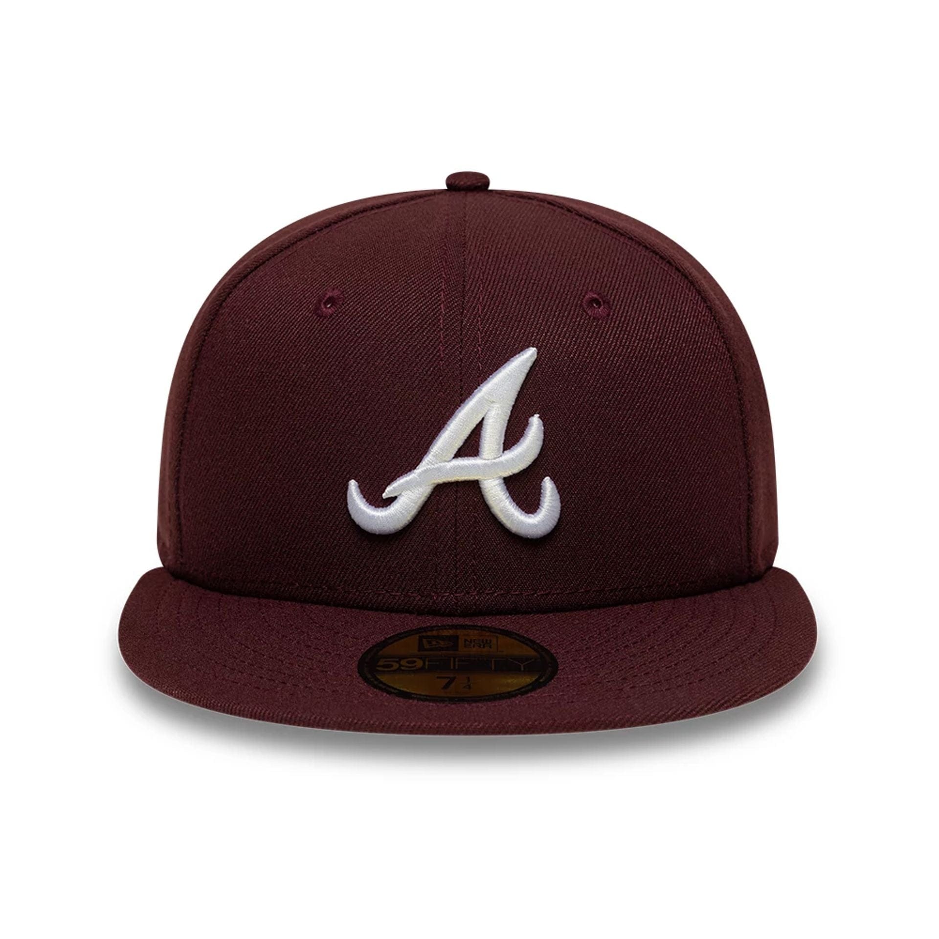 Pictured is this MLB Atlanta Braves 59FIFTY Fitted cap in dark purple. 3