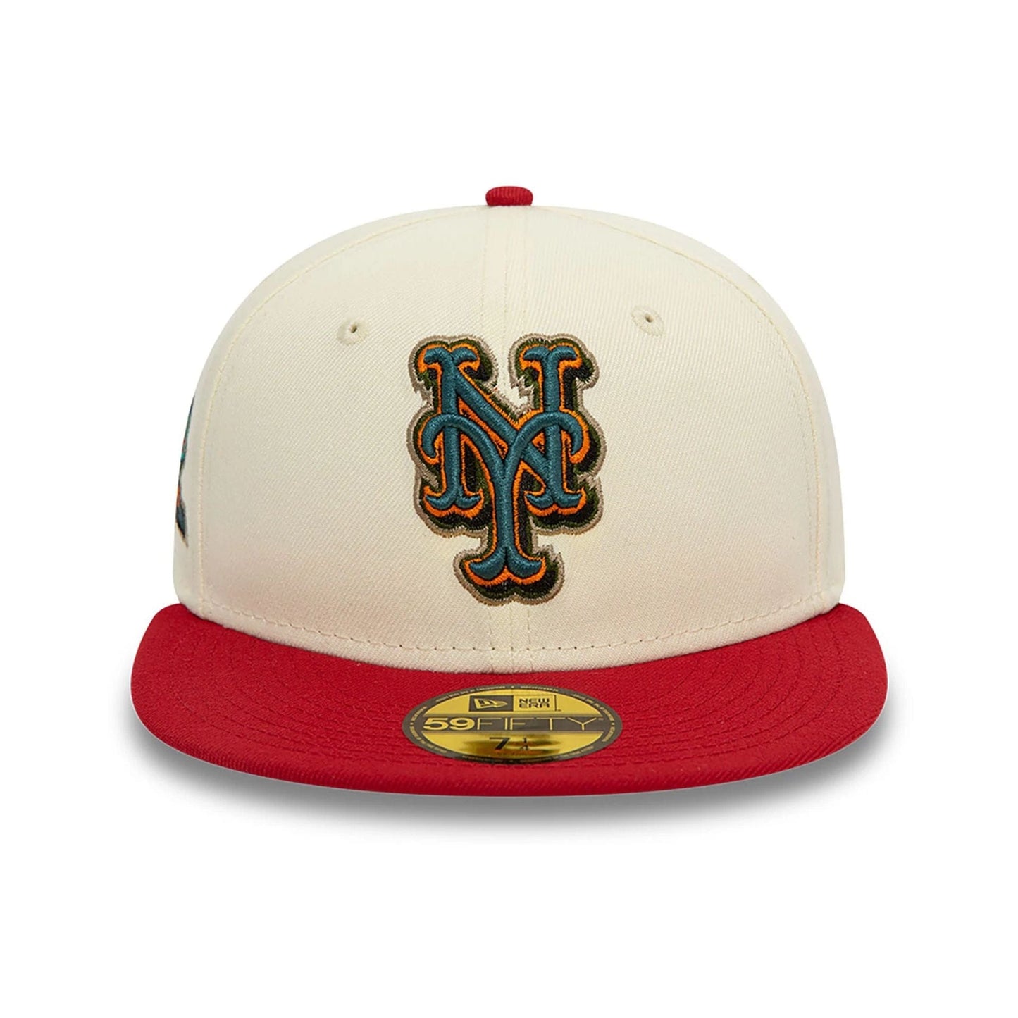 Pictured is this New York Mets Chrome Cream 59FIFTY Fitted Cap 3