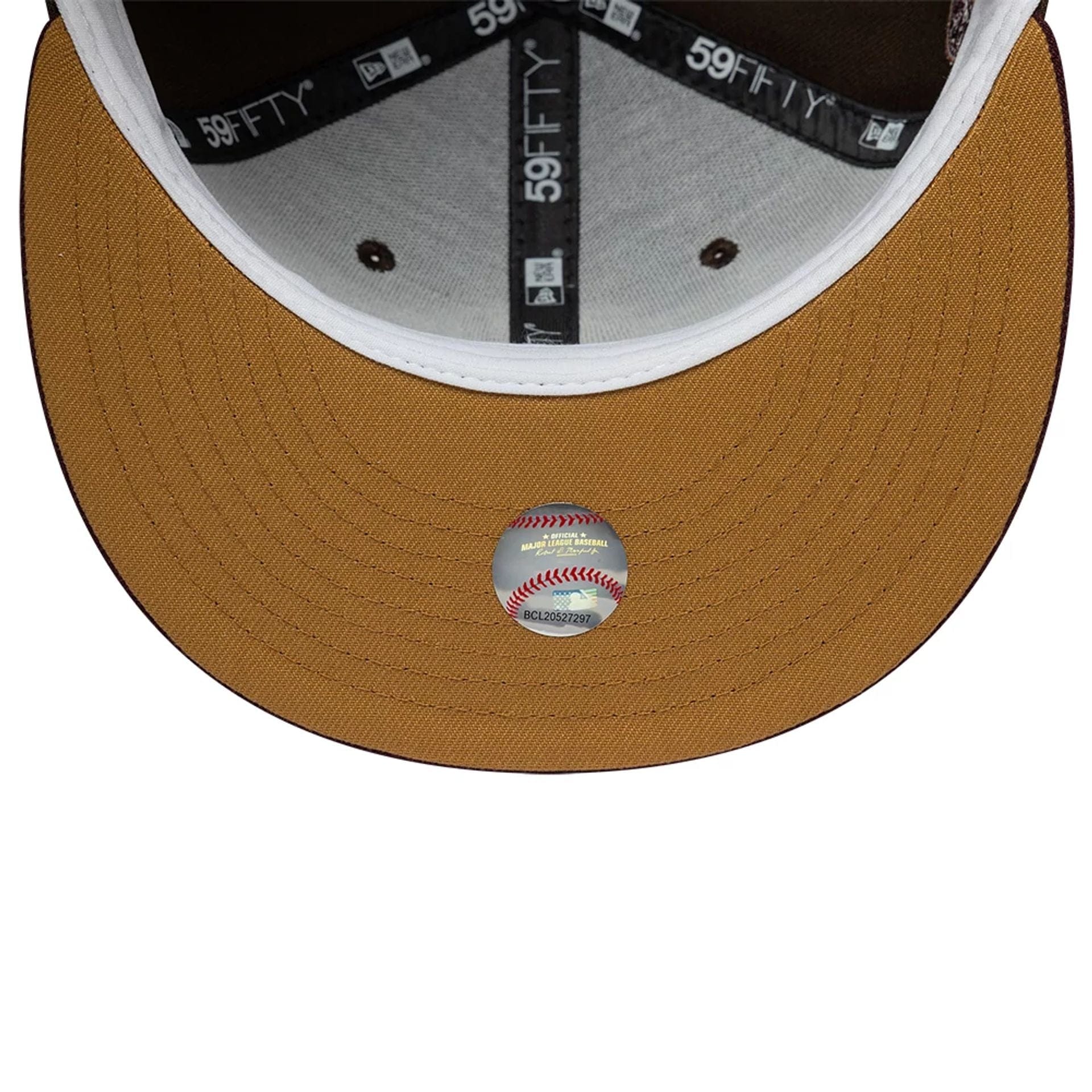 Pictured is this MLB Cooperstown Seattle Mariners 59FIFTY Fitted cap in dark brown. 2