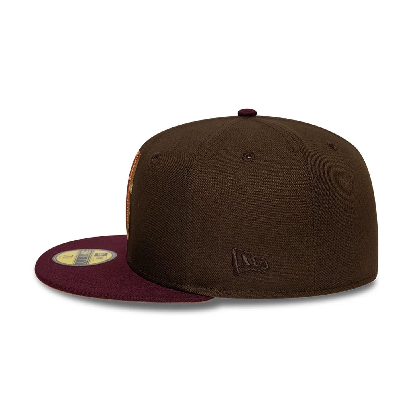 Pictured is this MLB Cooperstown Seattle Mariners 59FIFTY Fitted cap in dark brown. 7