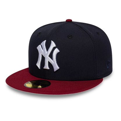 Pictured is this MLB Cooperstown New York Yankees 59FIFTY Fitted cap in navy. 4