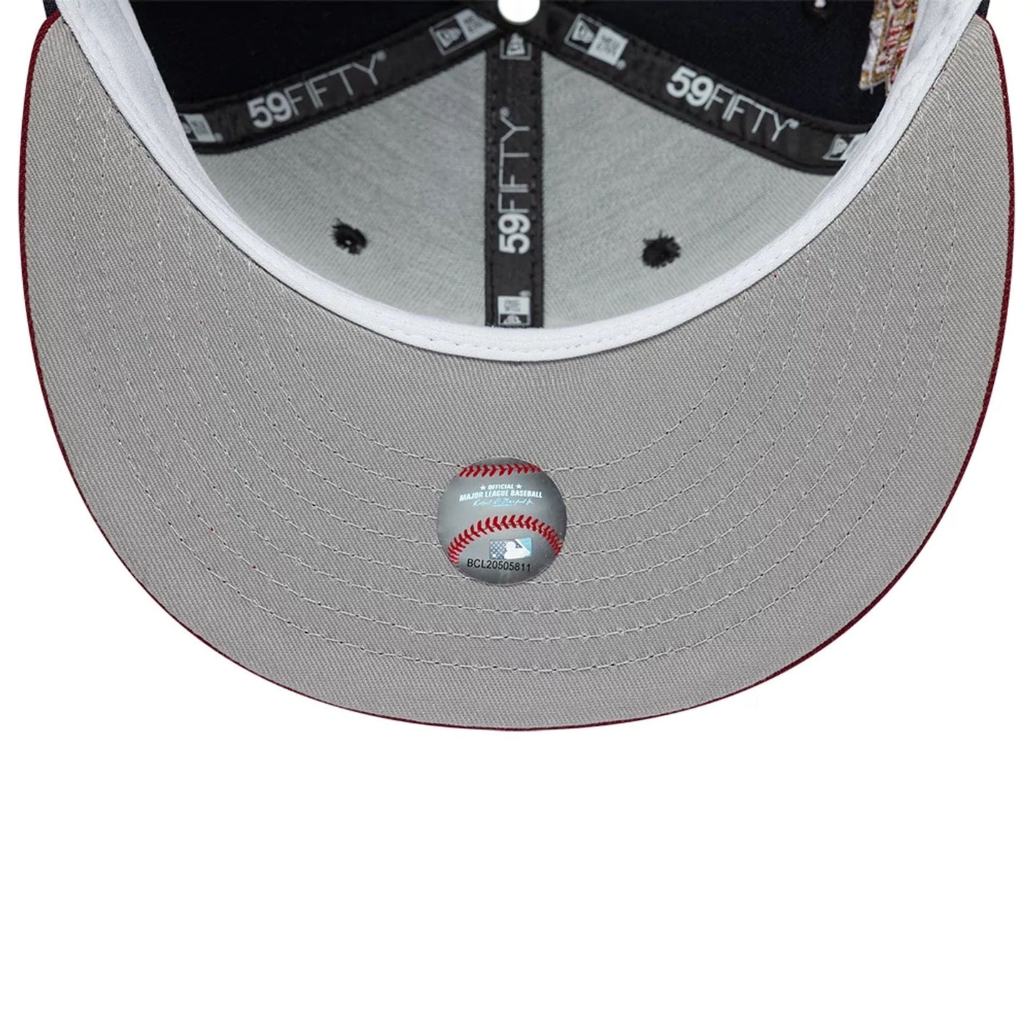 Pictured is this MLB Cooperstown New York Yankees 59FIFTY Fitted cap in navy. 2