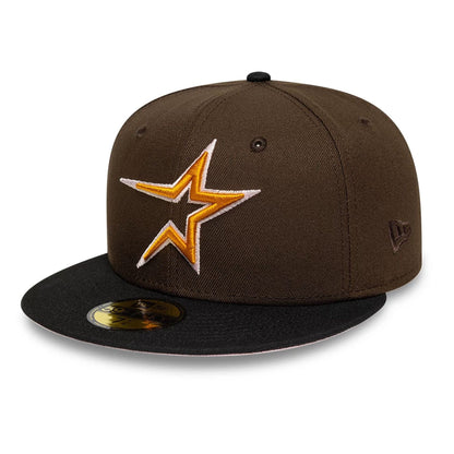 Pictured is this MLB Cooperstown Houston Astros 59FIFTY Fitted cap in dark brown. 4