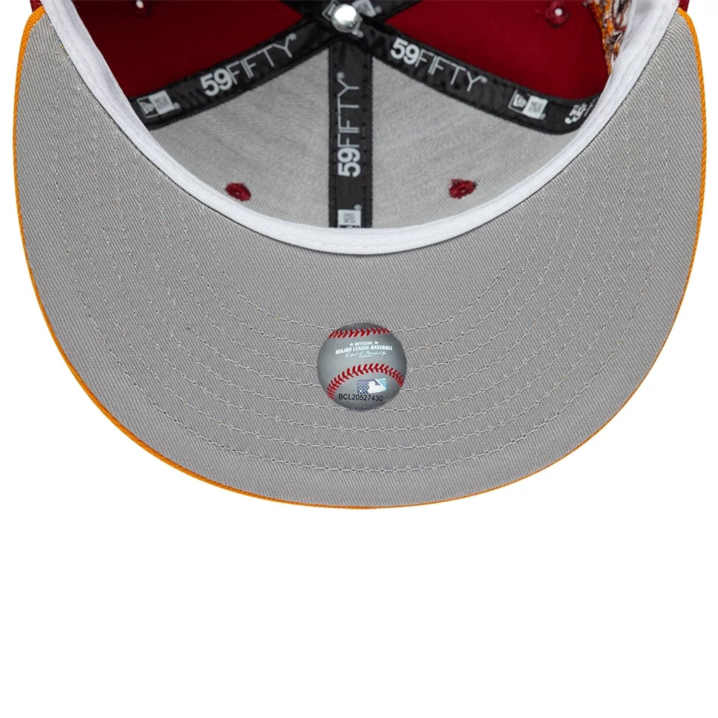 Pictured is this MLB Cooperstown Houston Astros 59FIFTY Fitted cap in dark red. 2