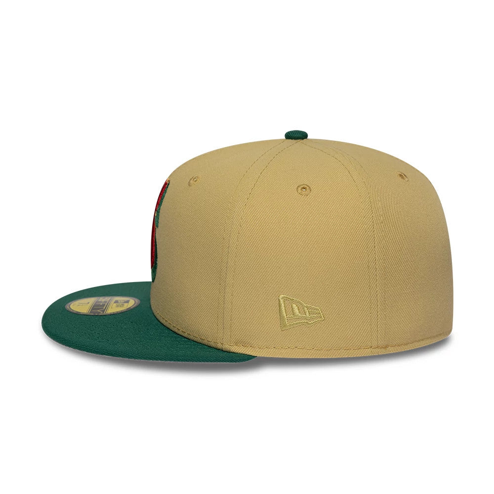 Pictured is this MLB Vegas Seattle Mariners 59FIFTY Fitted cap in gold. 6