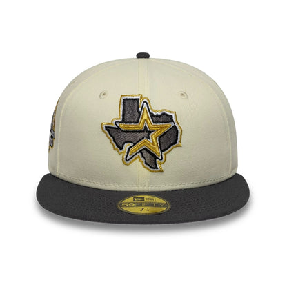 Pictured is this MLB Cooperstown Houston Astros 59FIFTY Fitted cap in white. 3