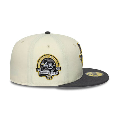 Pictured is this MLB Cooperstown Houston Astros 59FIFTY Fitted cap in white. 6