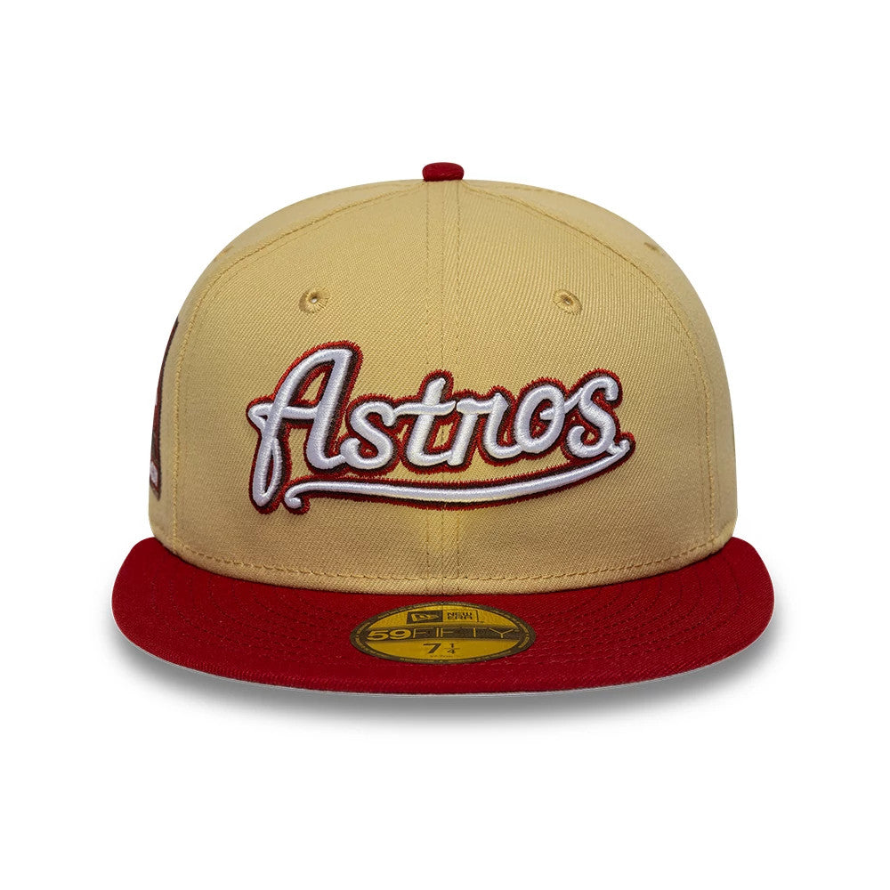 Pictured is this MLB Vegas Houston Astros 59FIFTY Fitted cap in gold. 3
