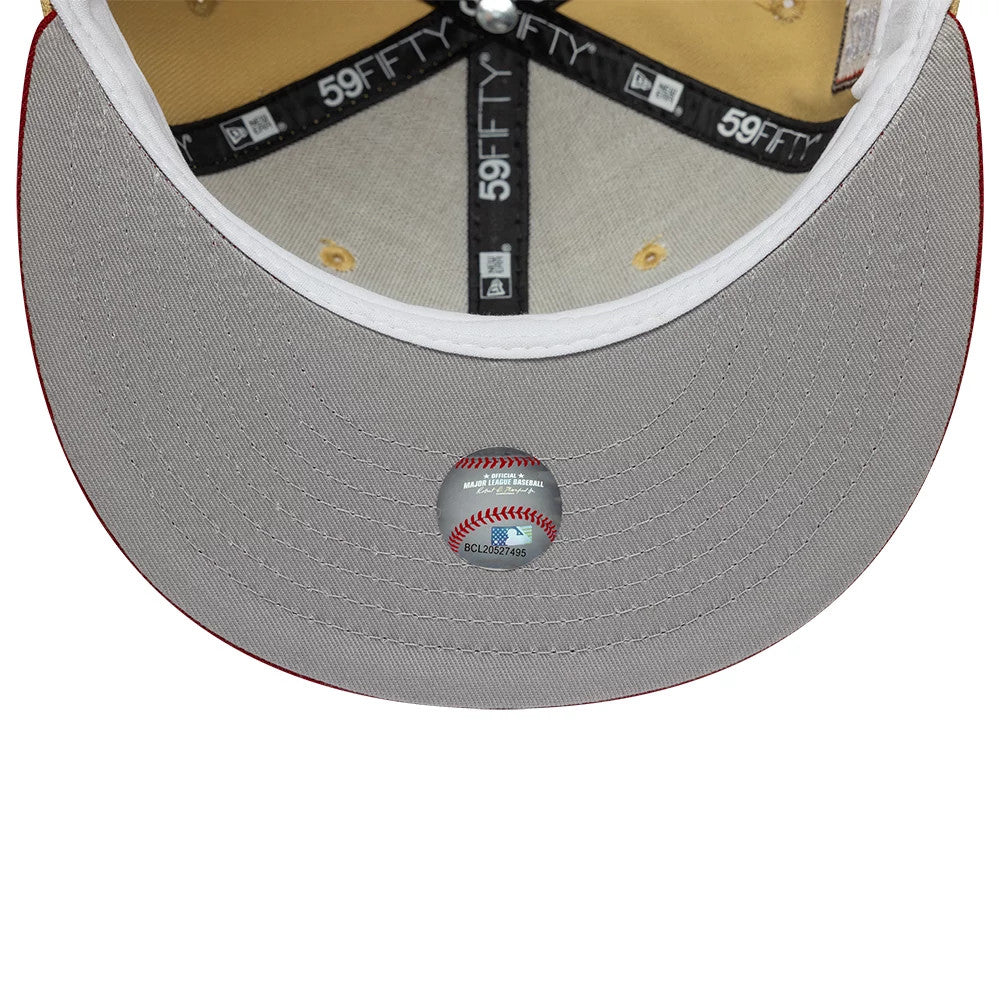 Pictured is this MLB Vegas Houston Astros 59FIFTY Fitted cap in gold. 2