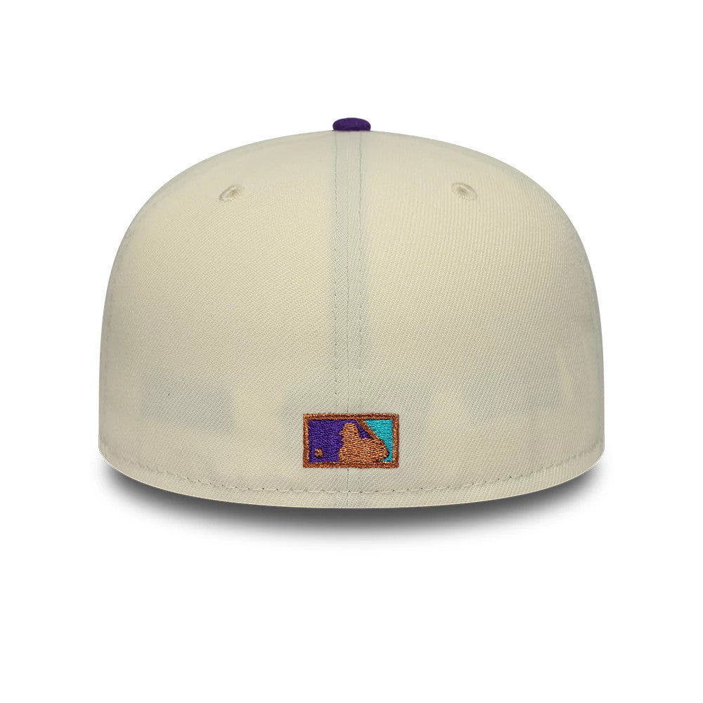 Pictured is this MLB Cooperstown Arizona Diamondbacks 59FIFTY Fitted cap in white. 5