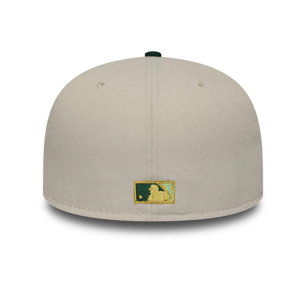 Pictured is this MLB Cooperstown Houston Astros 59FIFTY Fitted cap in beige. 5