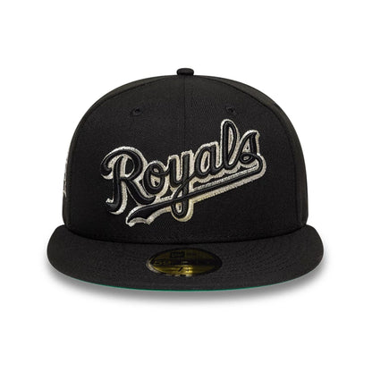 Pictured is this MLB Cooperstown Kansas City Royals 59FIFTY Fitted cap in black. 3