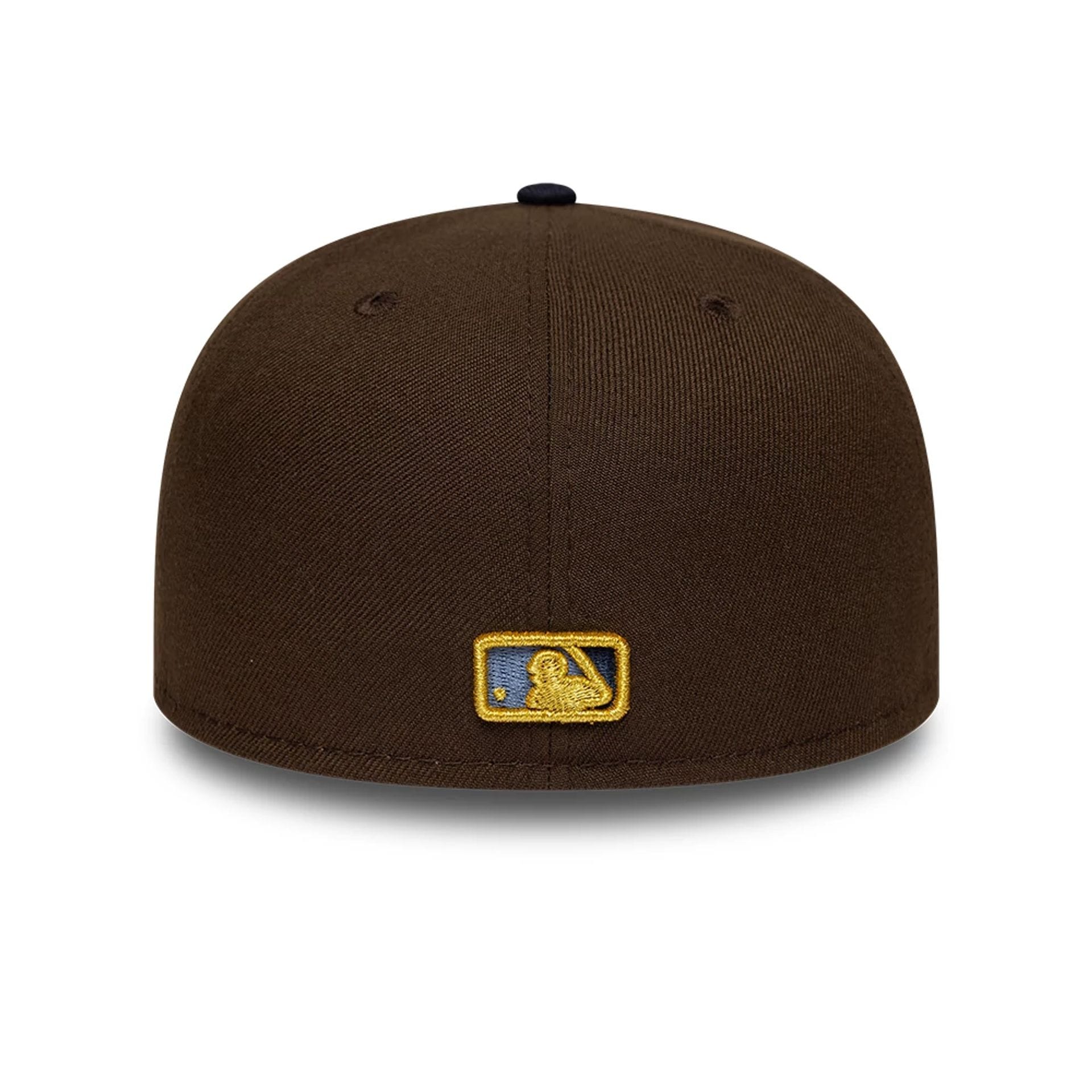 Pictured is this MLB Cooperstown Cleveland Guardians 59FIFTY Fitted cap in dark brown. 5
