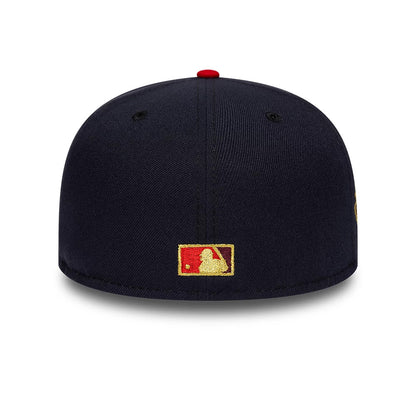 Pictured is this MLB Cooperstown Boston Red Sox 59FIFTY Fitted cap in navy. 5