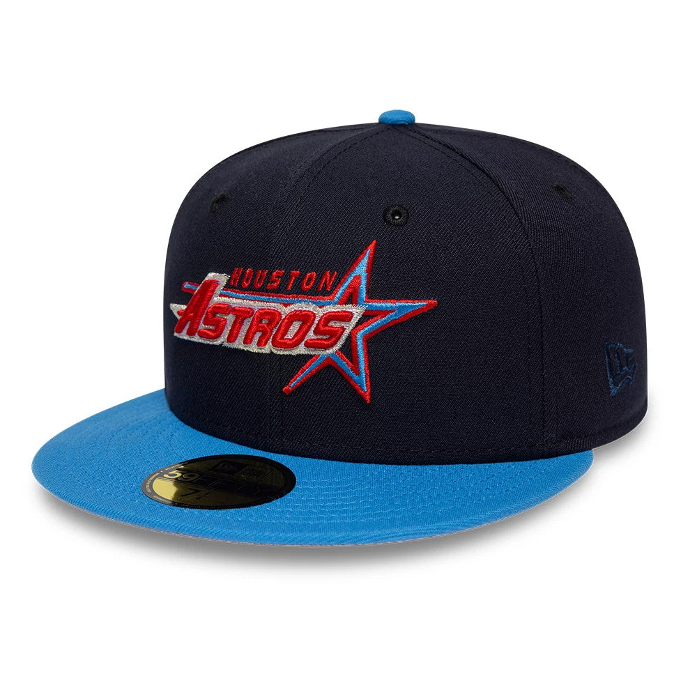 Pictured is this MLB Cooperstown Houston Astros 59FIFTY Fitted cap in navy. 4