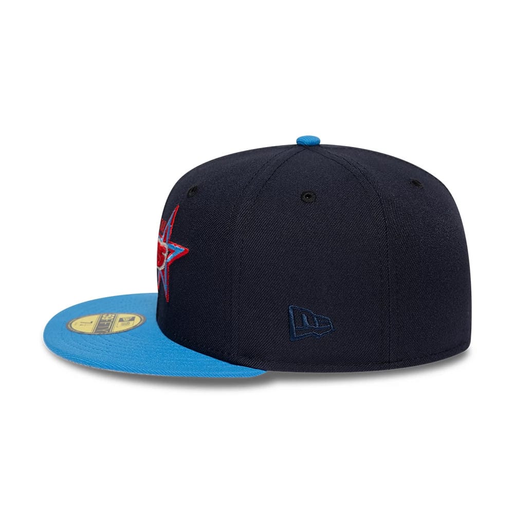 Pictured is this MLB Cooperstown Houston Astros 59FIFTY Fitted cap in navy. 7