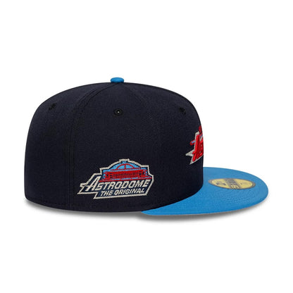 Pictured is this MLB Cooperstown Houston Astros 59FIFTY Fitted cap in navy. 6