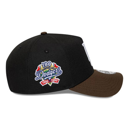Pictured is this MLB Cooperstown LA Dodgers 9FORTY A-Frame cap in black & brown. 5