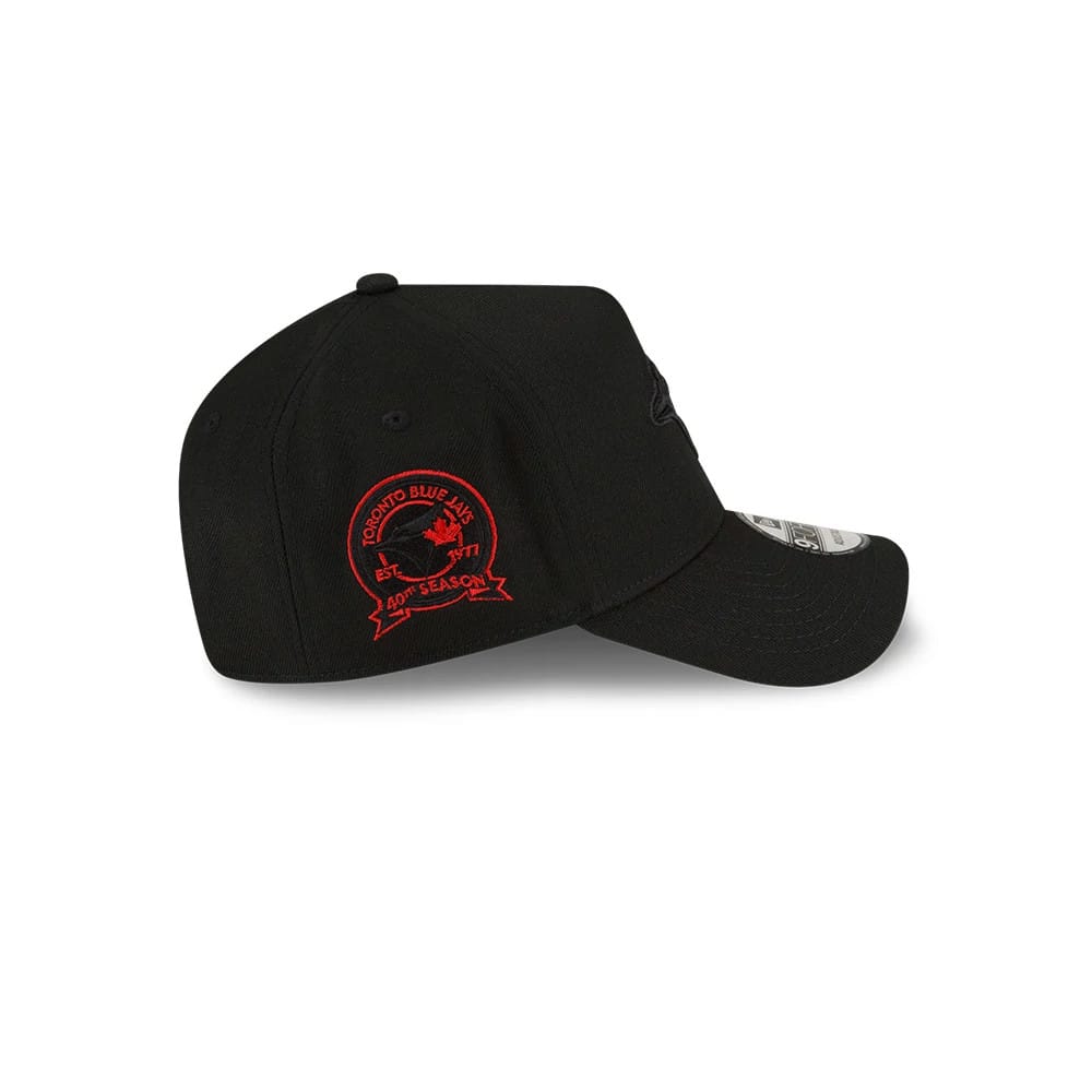 Pictured is this MLB Cooperstown Toronto Blue Jays 9FORTY A-Frame cap in black. 5