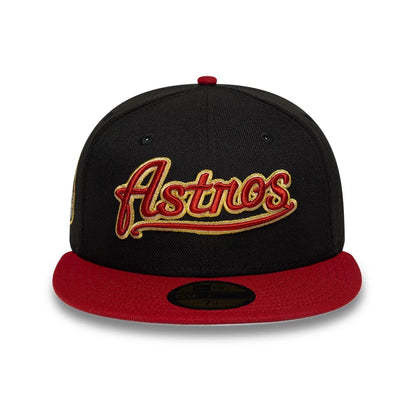 Pictured is this MLB Cooperstown Houston Astros 59FIFTY Fitted cap in black. 3