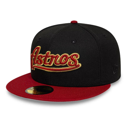 Pictured is this MLB Cooperstown Houston Astros 59FIFTY Fitted cap in black. 4